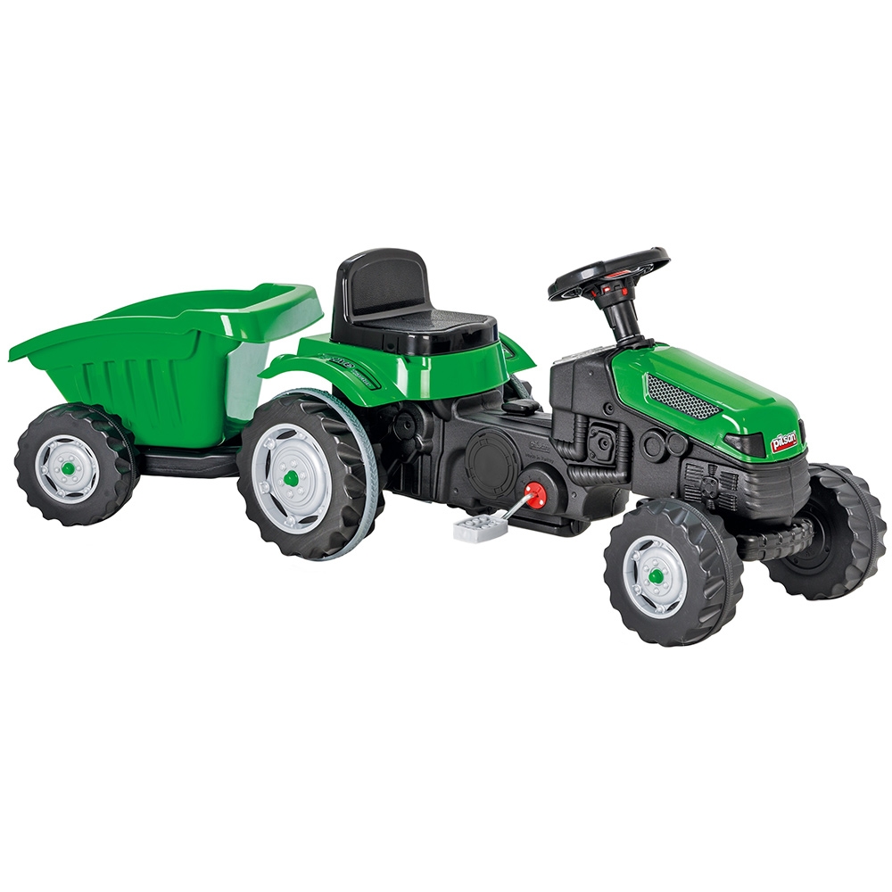 Tractor cu pedale si remorca Pilsan Active with Trailer 07-316 green bekid.ro