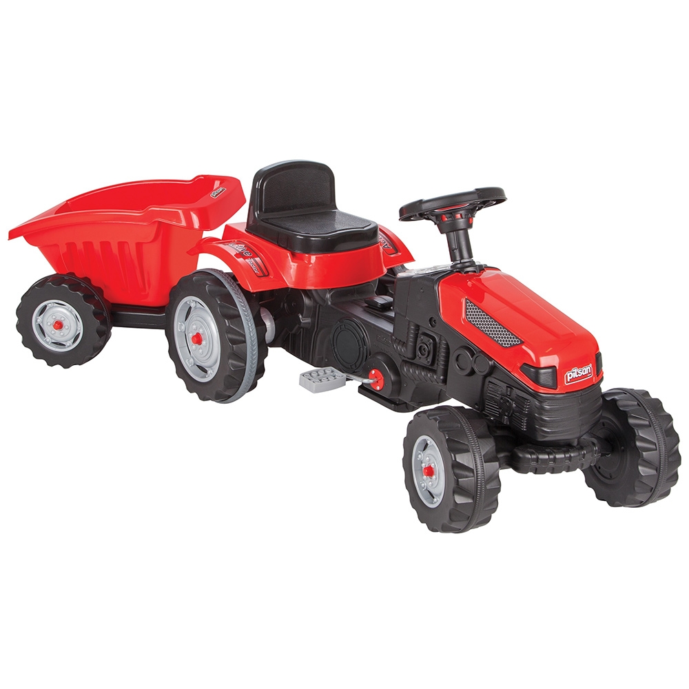 Tractor cu pedale si remorca Pilsan Active with Trailer 07-316 red bekid.ro
