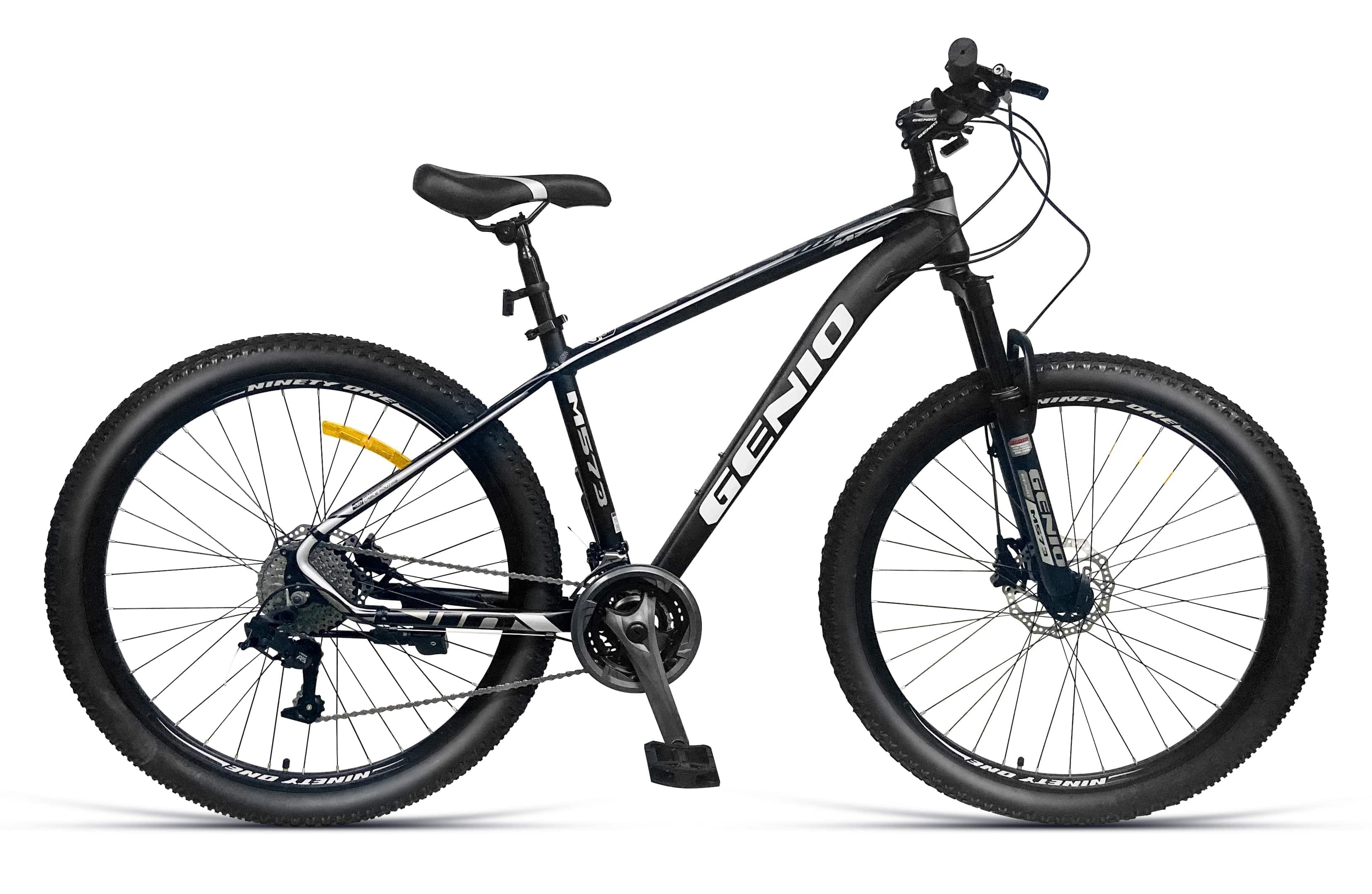 Bicicleta mountain bike 27.5 inch, aluminiu, frane hidraulice, 27 viteze, negru, genio buy4baby.ro imagine noua