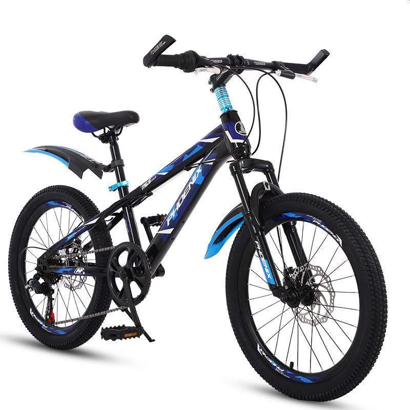 Bicicleta mtb 22 inch, 7 viteze shimano, cadru otel, jante aluminiu, albastru albastru