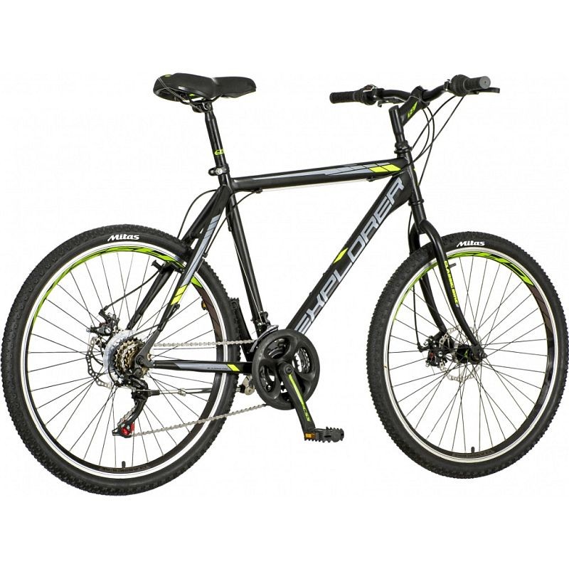 Bicicleta mtb 26 inch hardtail, cadru otel, 18 viteze shimano, frane pe disc, explorer classic bekid.ro imagine noua