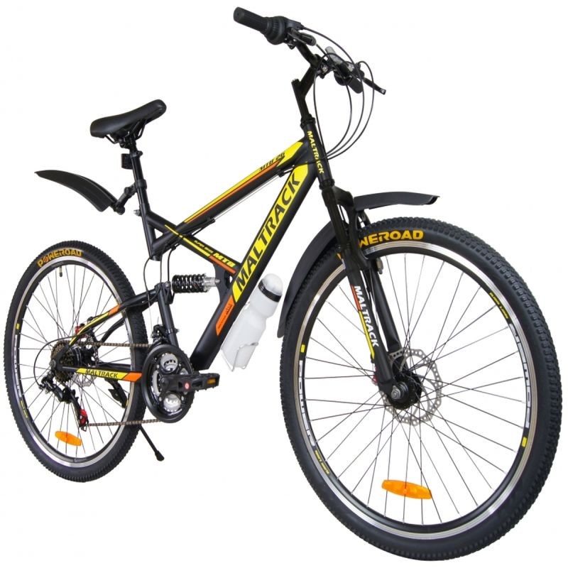Bicicleta maltrack mtb mountain bike, roti 26 inch, 18 viteze, amortizoare, bidon apa