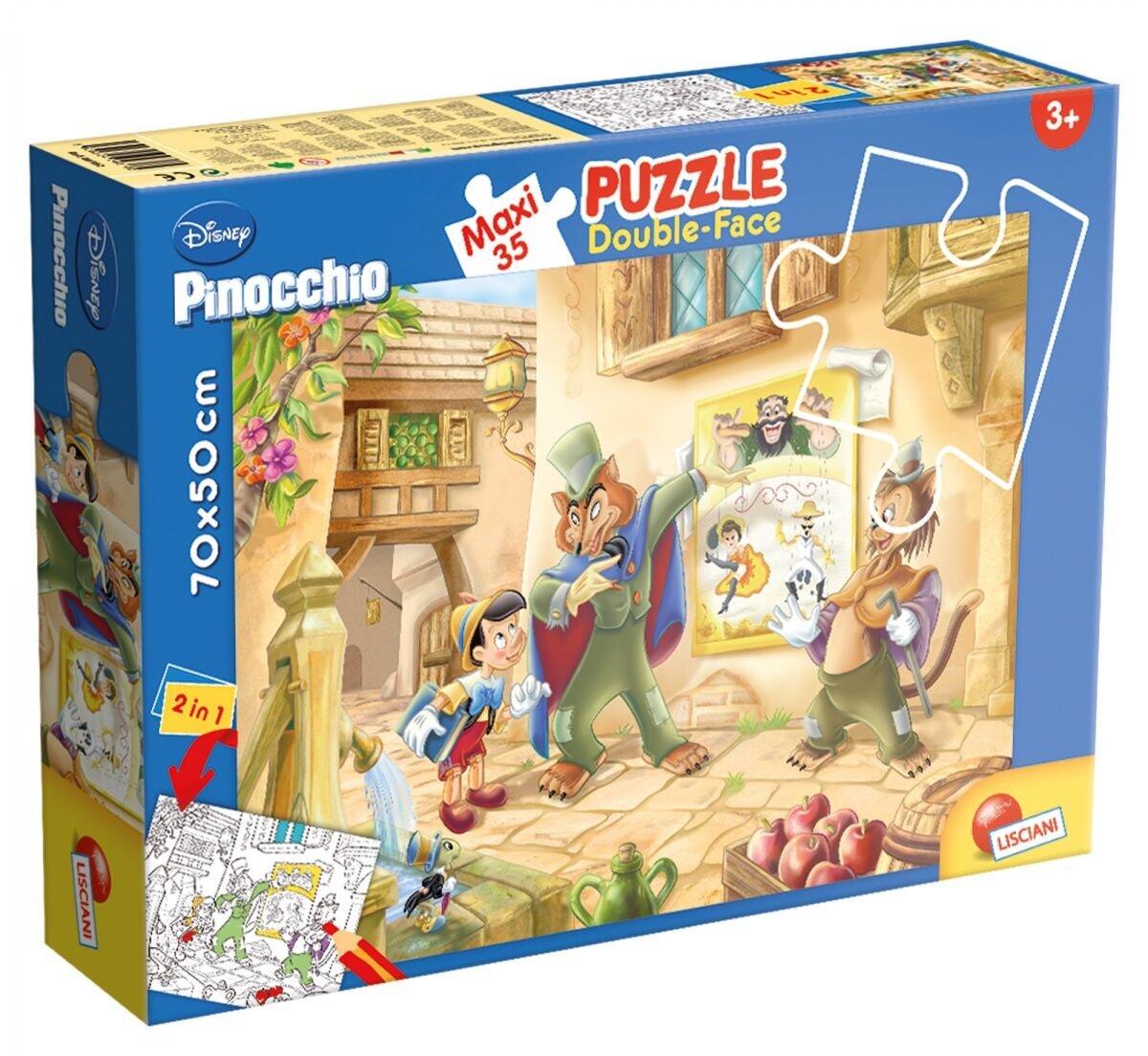 Puzzle de colorat maxi - Pinocchio (35 piese)