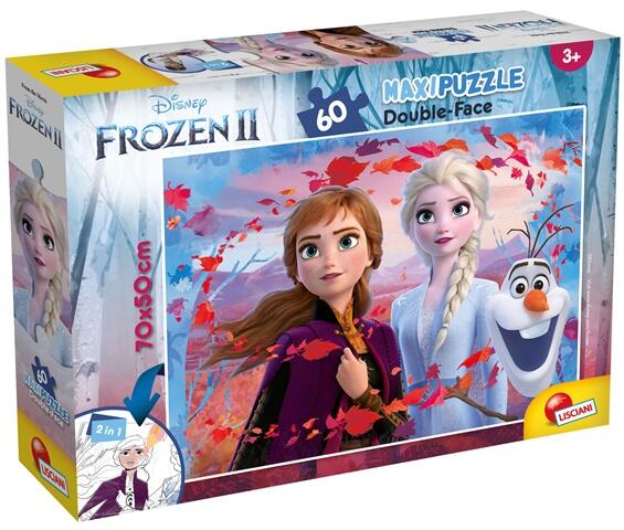 Puzzle de colorat maxi - Elsa, Anna si Olaf (60 piese)
