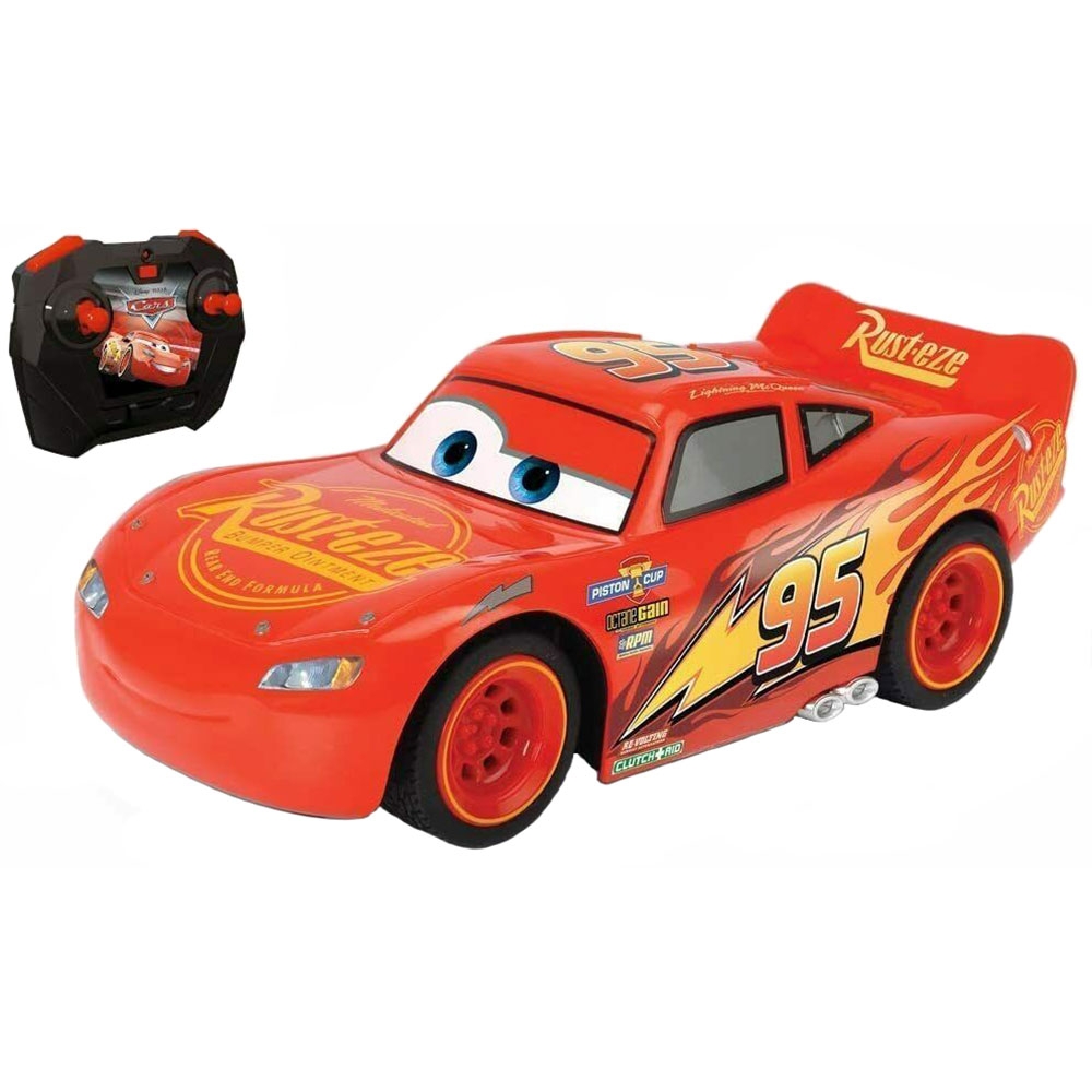 Masina Dickie Toys Cars 3 Turbo Racer Lightning McQueen cu telecomanda