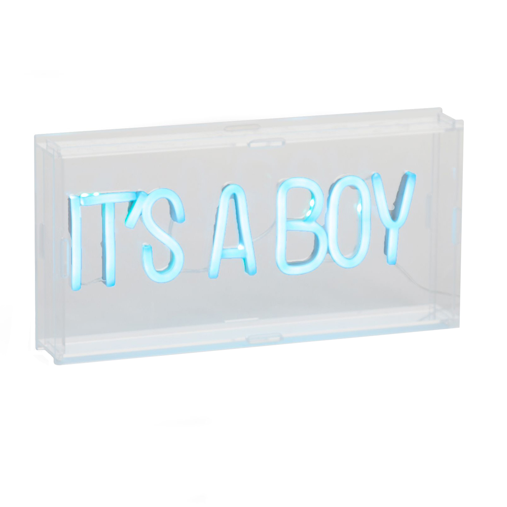 Caseta luminoasa Neon Childhome 30×15 cm, Albastru 30x15
