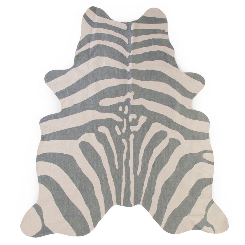 Covor Bumbac Childhome 145×160 cm, Zebra Gri bekid.ro