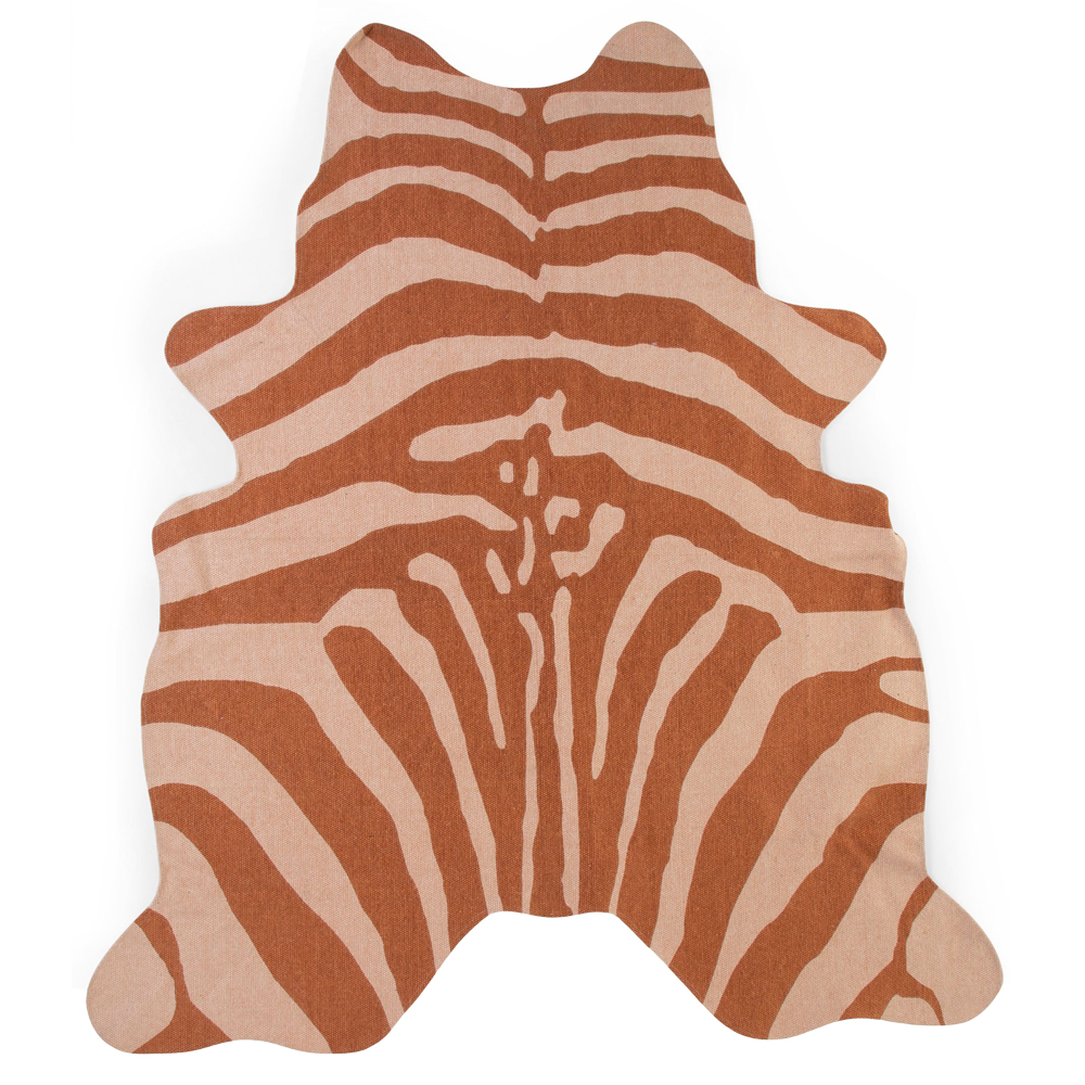 Covor Bumbac Childhome 145×160 cm, Zebra Nude bekid.ro