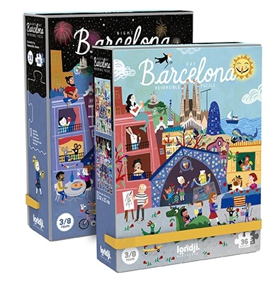 Puzzle reversibil londji, zi si noapte in barcelona image