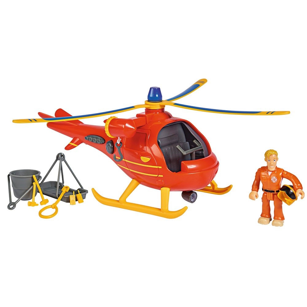 Jucarie Simba Elicopter Fireman Sam Wallaby cu figurina si accesorii image