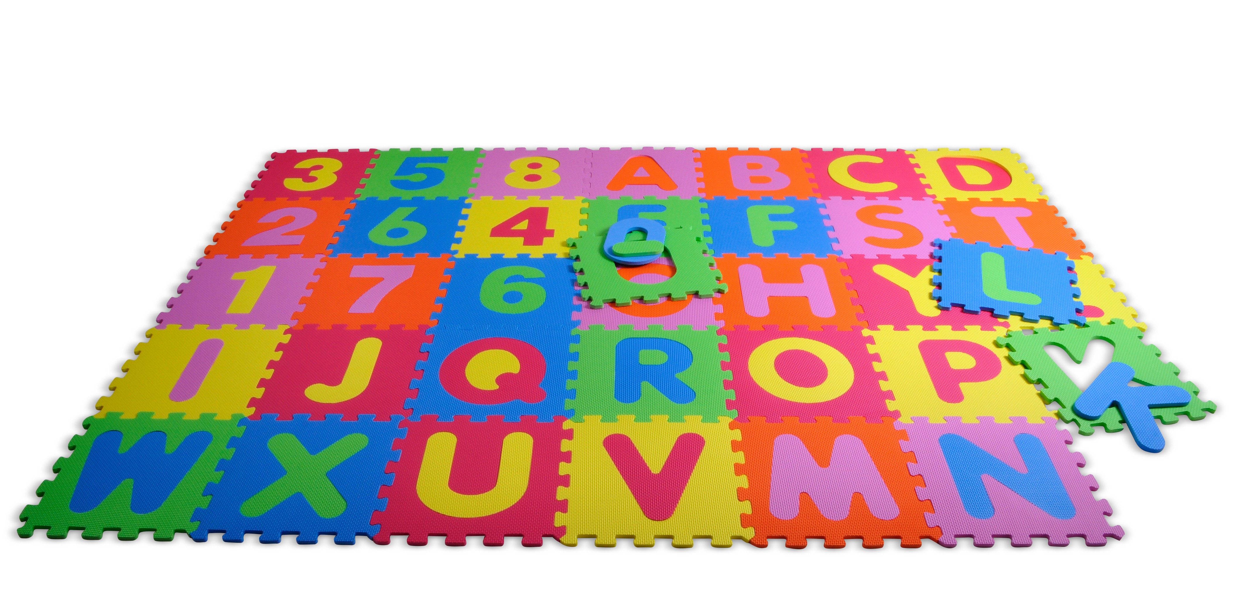 Covor Puzzle Din Spuma Alphabet And Numbers 36 Piese Bekid Ro