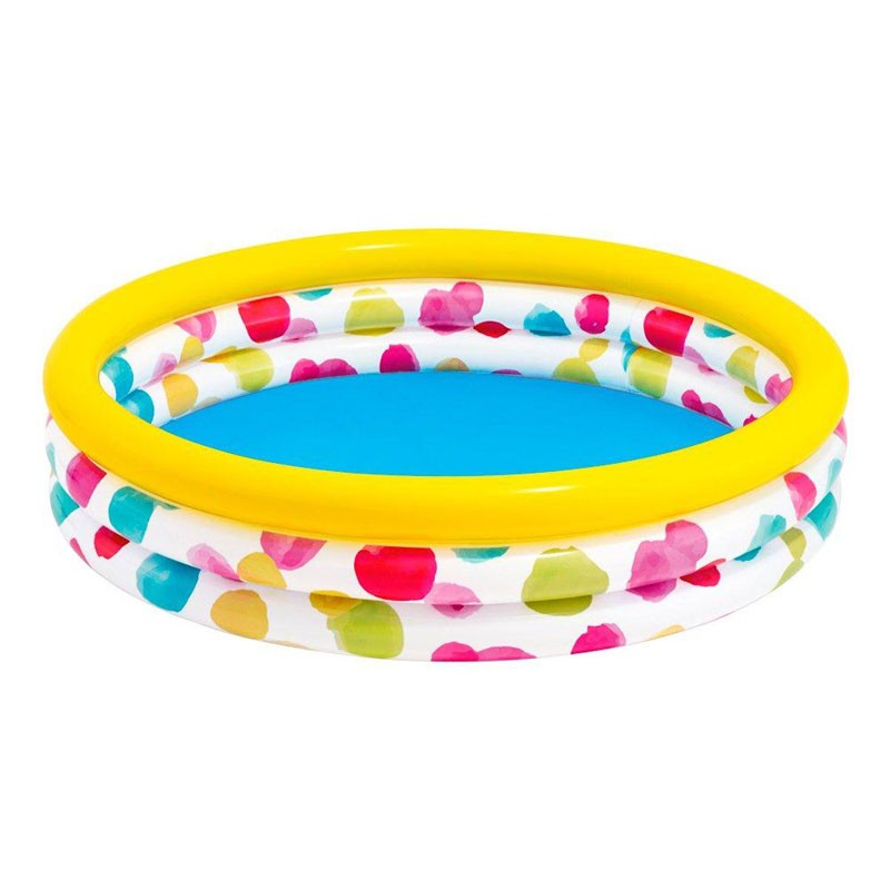 Piscina gonflabila copii, intex, cool dots ,multicolor, 581 litri,168 x 38 cm, 58449 buy4baby.ro imagine noua
