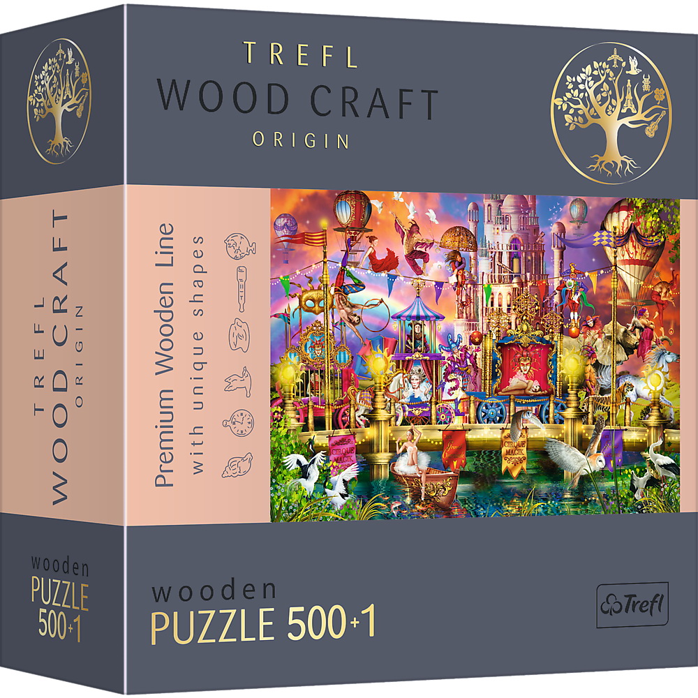 Puzzle trefl din lemn 500+1 piese lumea magica bekid.ro