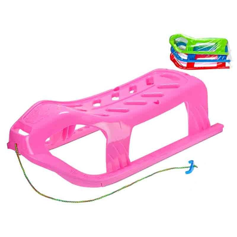 Sanie snow star pentru copii, din plastic, roz, marmat, 90 x 46 x 29 cm buy4baby.ro imagine noua