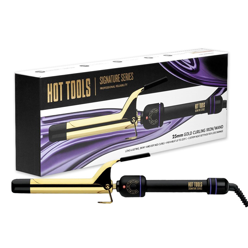 Ondulator Hot Tools Gold Curling, 25 mm, placat cu aur, Signature Series, HTIR1575E buy4baby.ro imagine noua