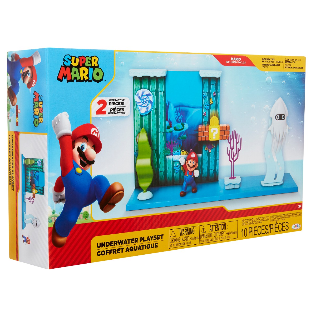 Mario nintendo - set de joaca subacvatic cu figurina 6 cm