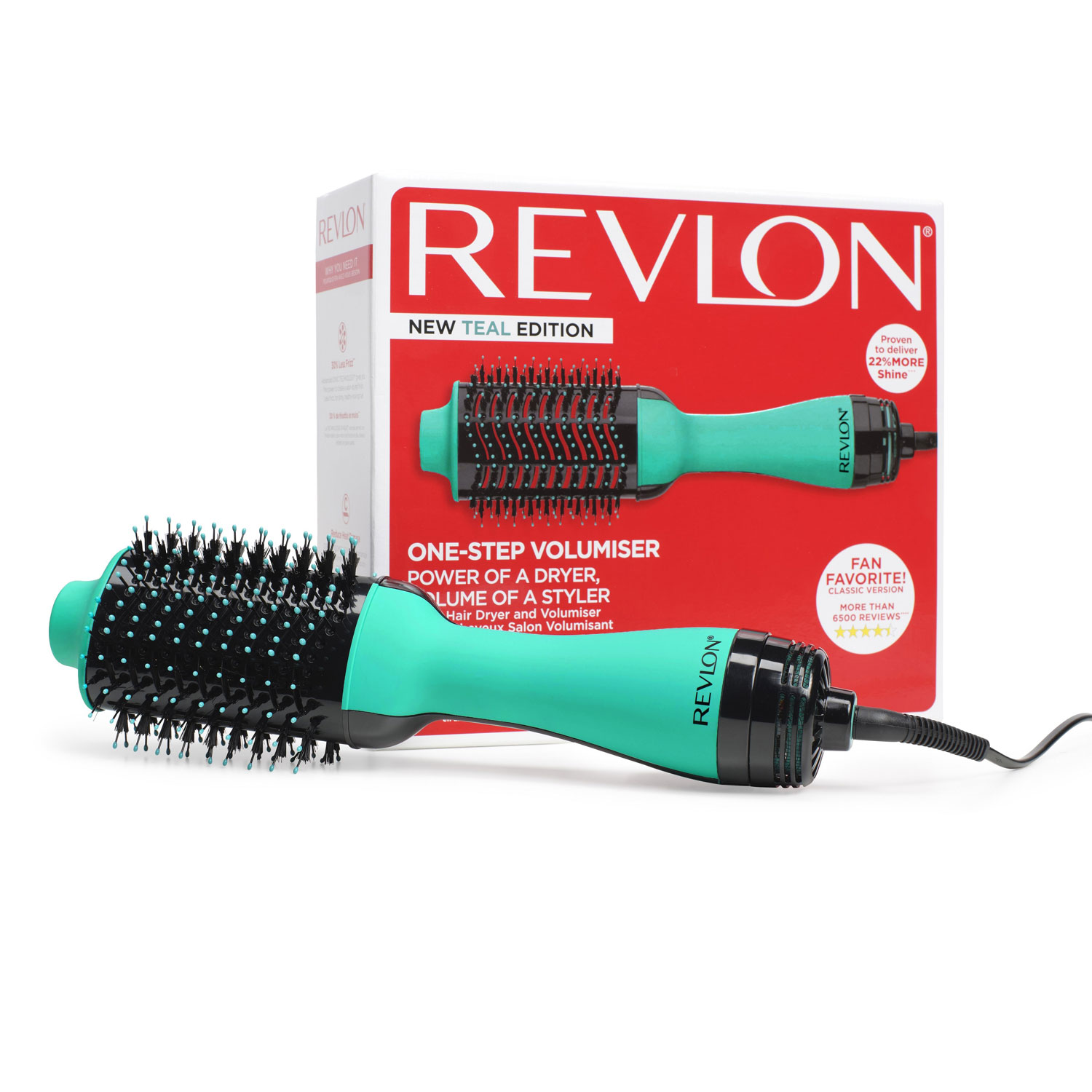 Perie electrica fixa REVLON One-Step Hair Dryer & Volumizer, RVDR5222TE TEAL, pentru par...