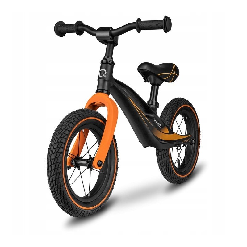 Lionelo - Bicicleta cu roti gonflabile, fara pedale, 12 , Bart Air , Negru