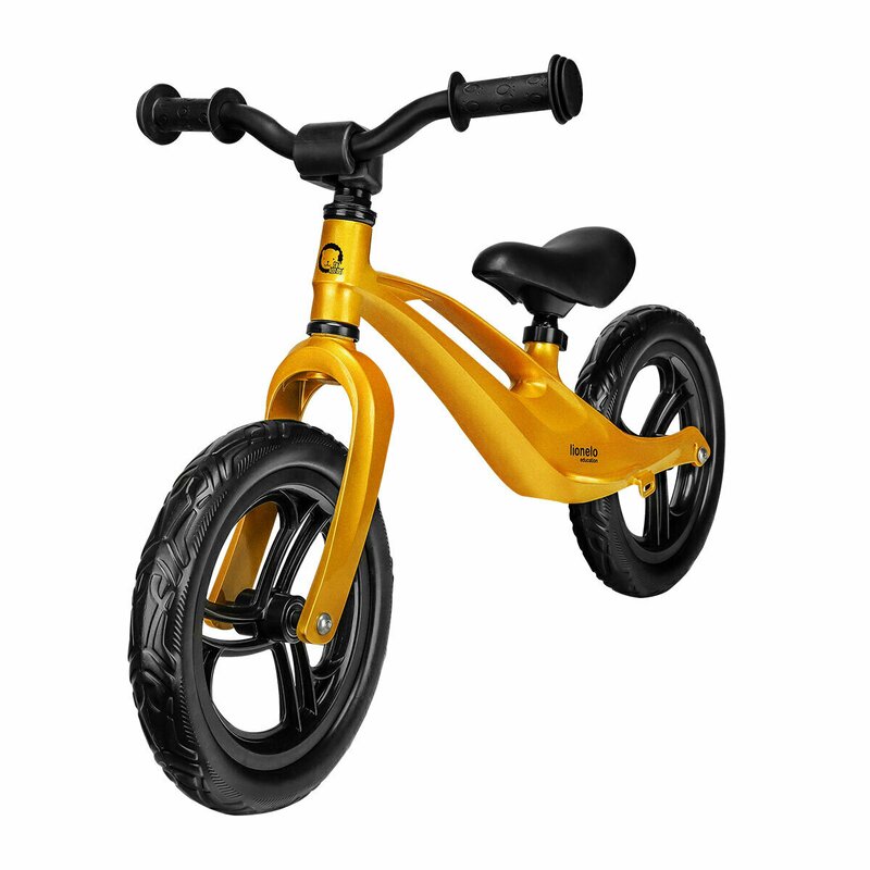 Lionelo – Bicicleta fara pedale Bart Goldie, 12 , Auriu Biciclete fara pedale imagine 2022