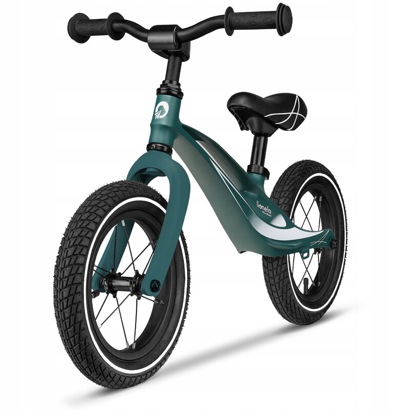 Lionelo - Bicicleta cu roti gonflabile, fara pedale, 12 , Bart, Green Forest