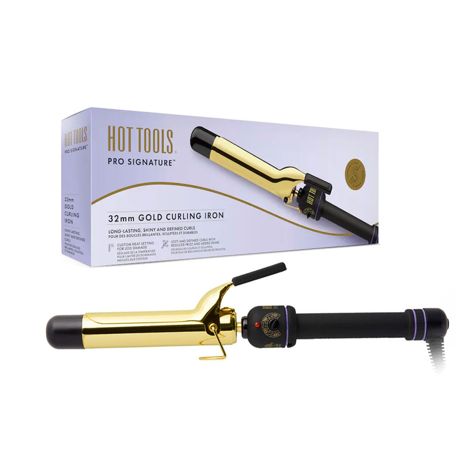 Ondulator Hot Tools Gold Curling, 32 mm, placat cu aur, Pro Signature, HTIR1576UKE buy4baby.ro imagine noua