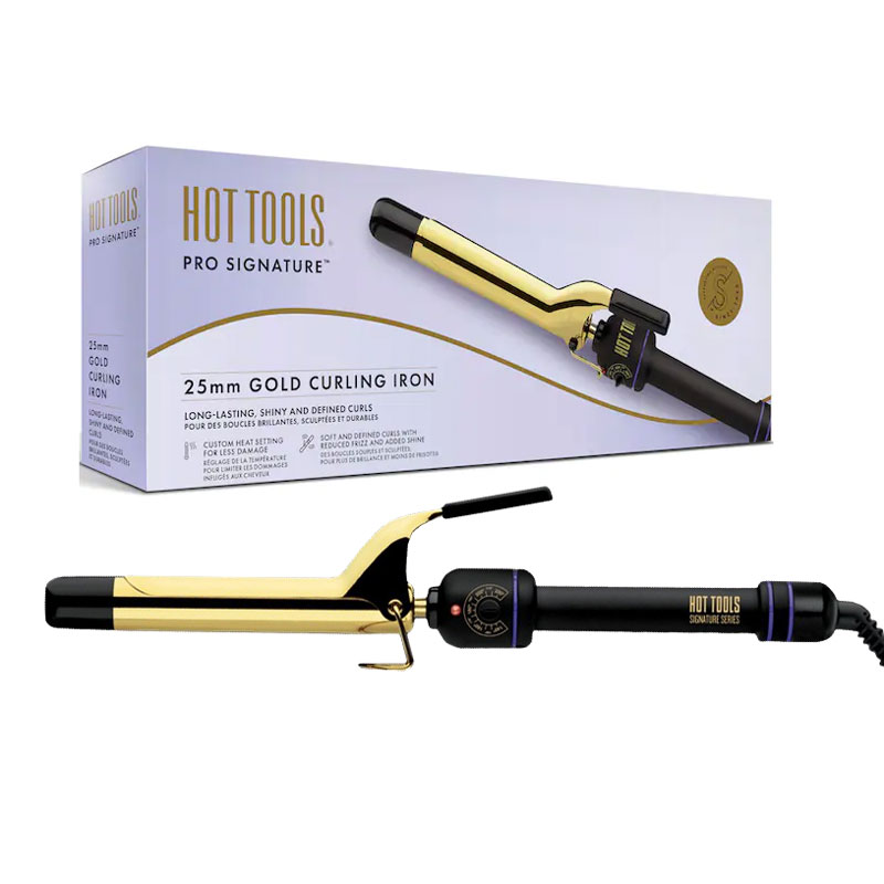 Ondulator Hot Tools Gold Curling, 25 mm, placat cu aur, Pro Signature, HTIR1575UKE bekid.ro