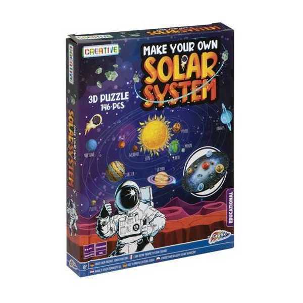 Puzzle Sistem Solar 3D, 146 piese, 52x40x13 cm Grafix GR200011