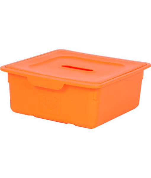 Cutie pentru jucarii copii happy c cu capac - orange