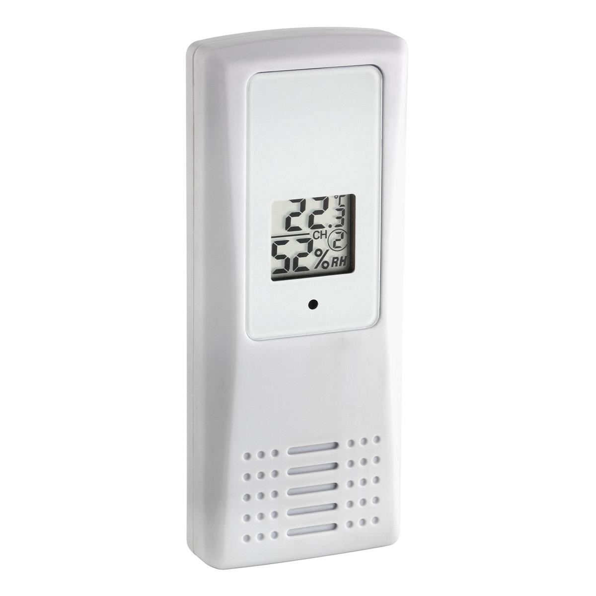 Transmitator wireless digital pentru temperatura si umiditate, afisaj lcd, alb, tfa 30.3208.02 buy4baby.ro imagine noua
