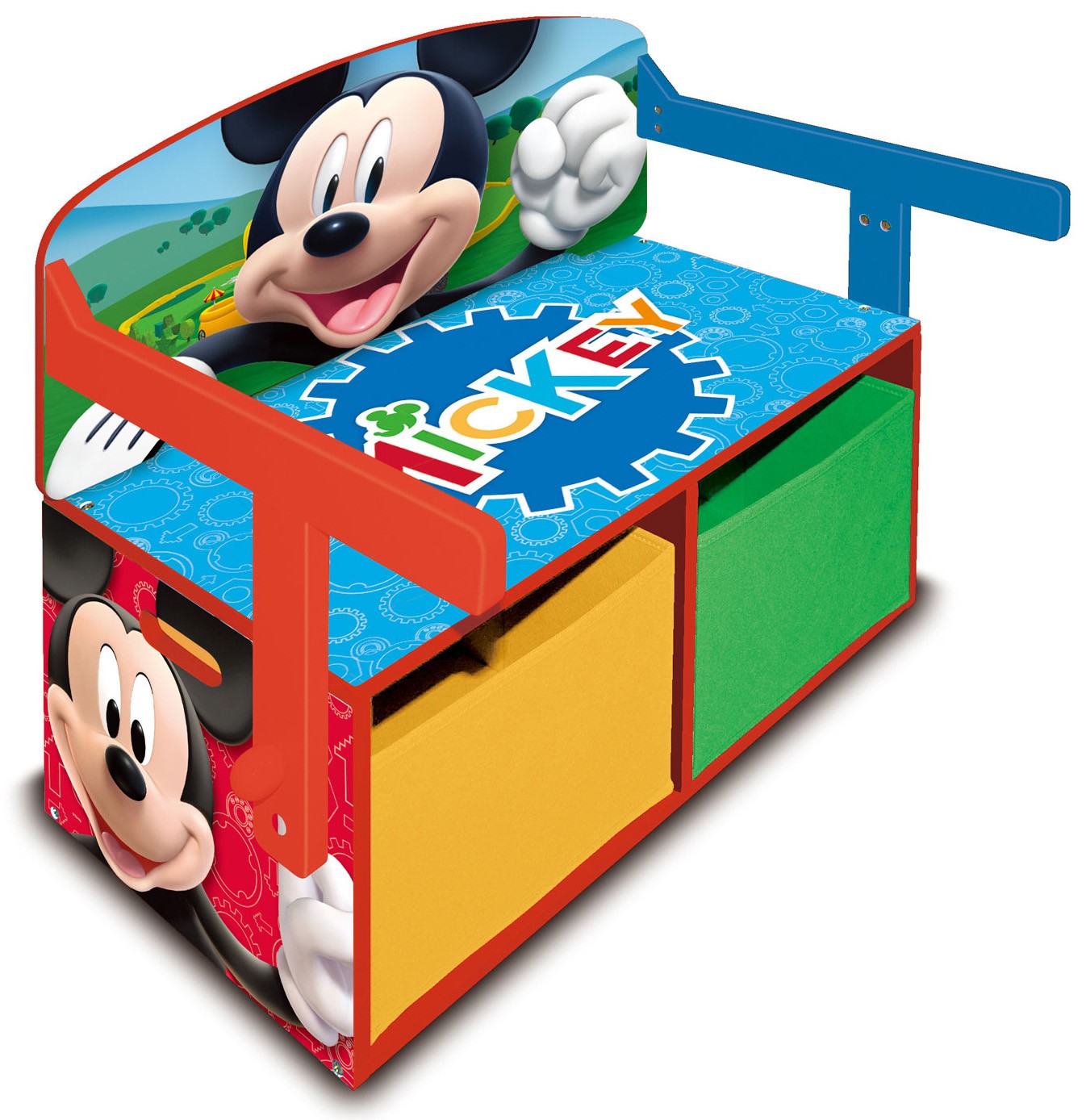 Mobilier 2 in 1 pentru depozitare jucarii Mickey Mouse Clubhouse Arditex imagine noua