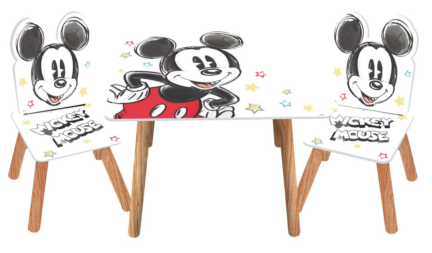 Set masuta si 2 scaunele Mickey