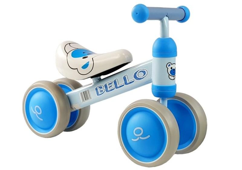 Bicicleta fara pedale, cu roti duble, pentru copii, blue bello, leantoys, 5263 Masinute fara pedale imagine 2022