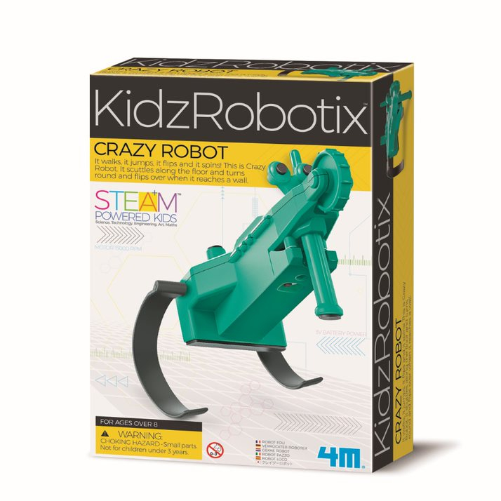 Kit constructie robot – crazy robot, kidz robotix 4M imagine noua