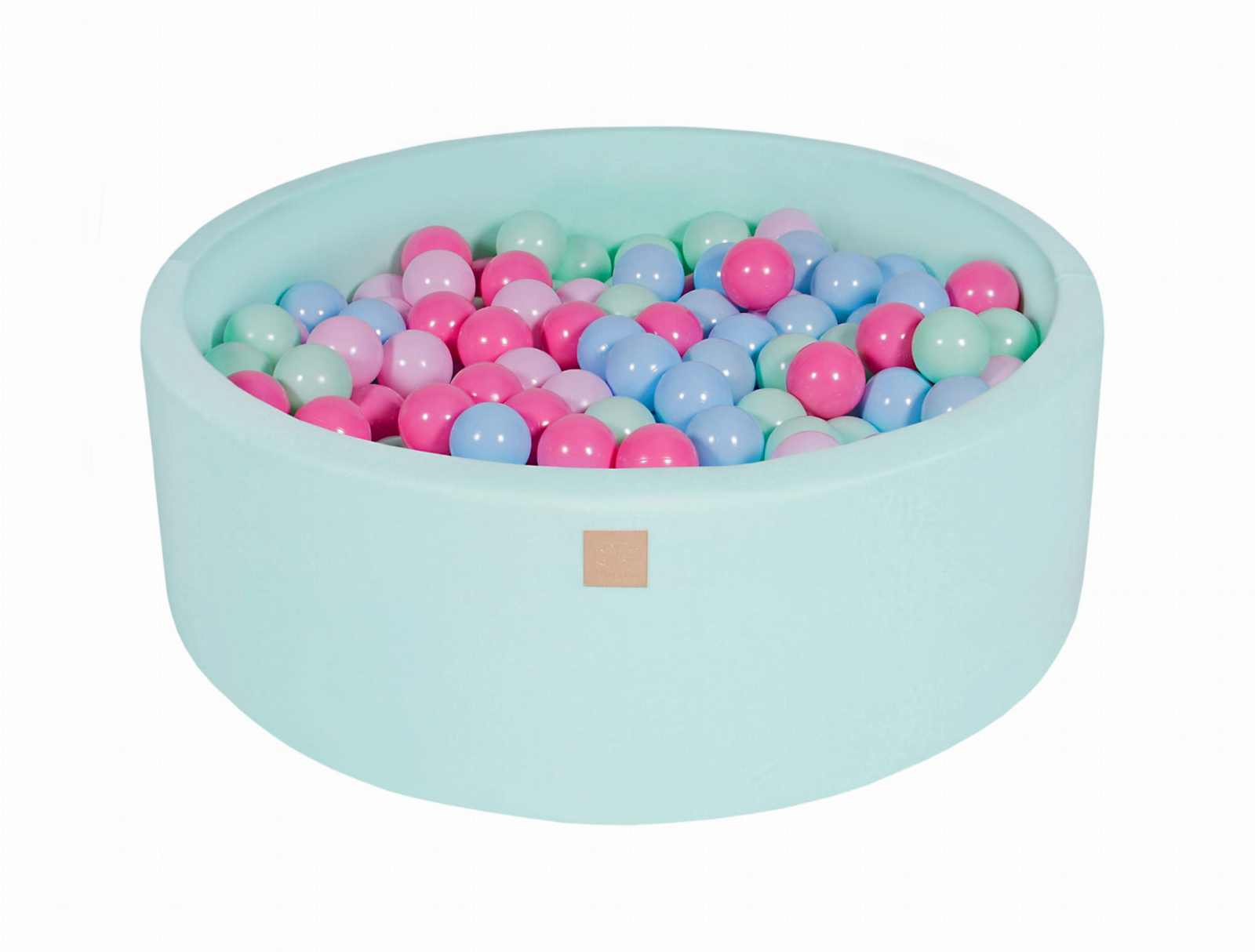 Piscina uscata cu 200 de bile (mint, babyblue, roz, pastel roz) meowbaby , 90×30 cm, mint buy4baby.ro imagine noua