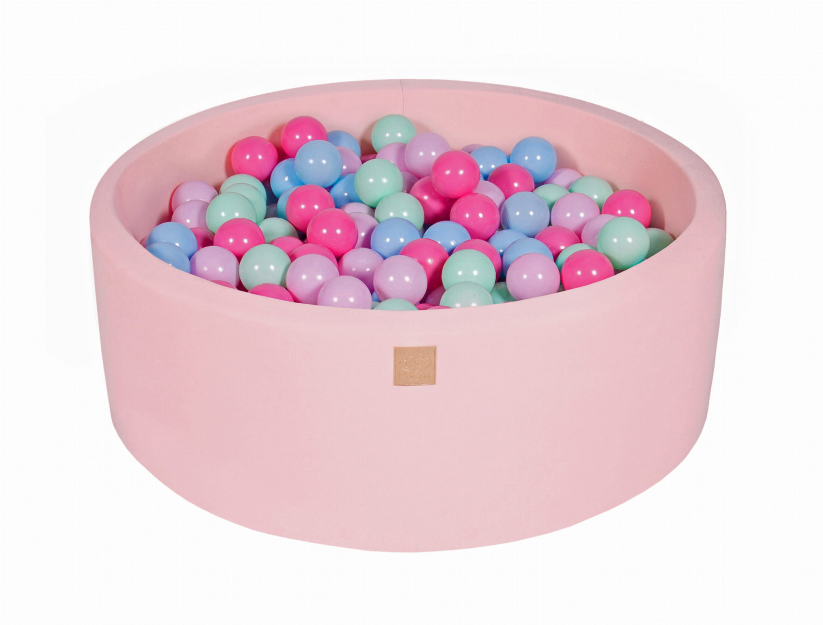 Piscina uscata cu 200 de bile (mint, babyblue, roz, pastel roz) meowbaby , 90×30 cm, roz deschis buy4baby.ro imagine noua