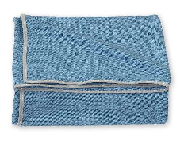 Amy – paturica pure tricotata din bumbac, 110×72 cm, blue AMY imagine noua