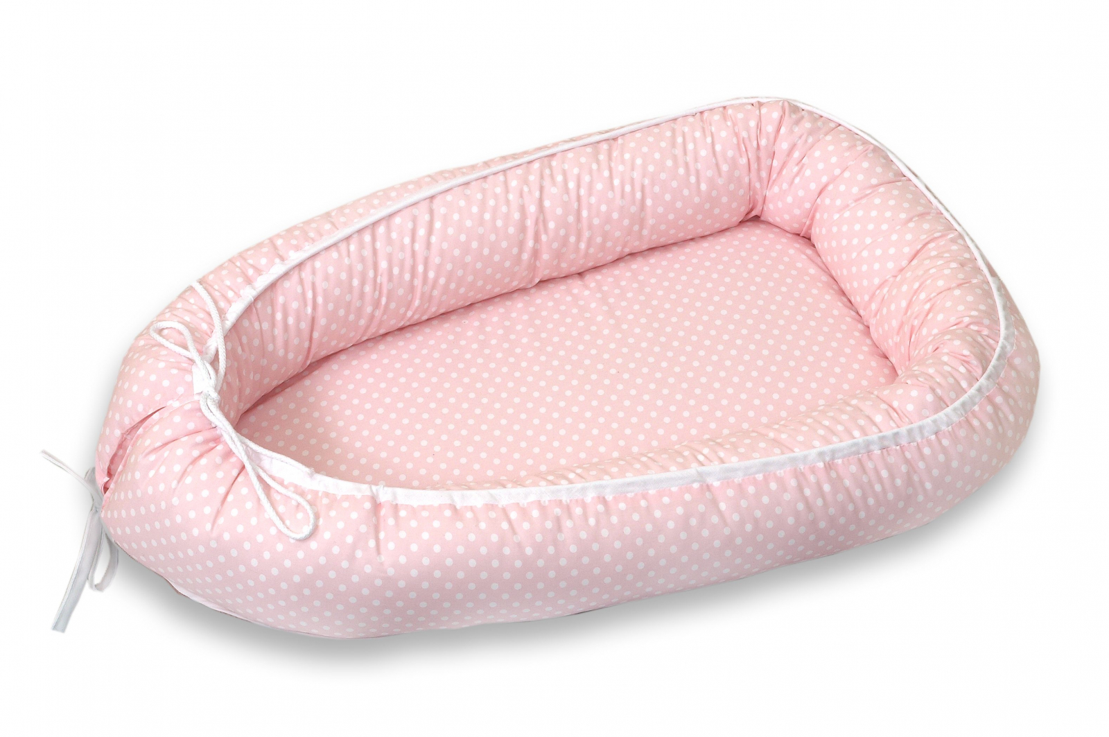 Amy – suport de dormit babynest, 70×45 cm, bear heart roz AMY