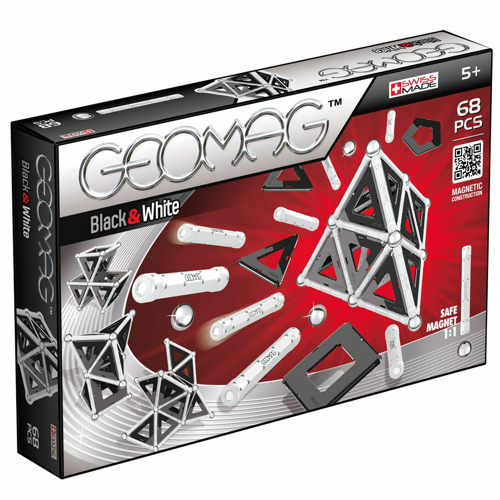 Geomag set magnetic 68 piese black & white, 012