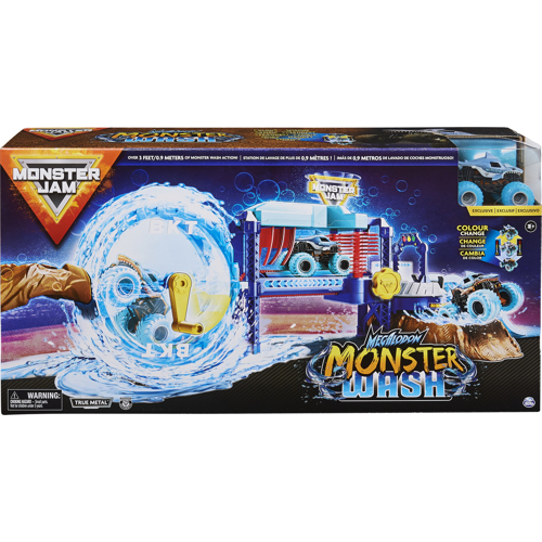 Set de joaca monster jam - megalodon monster wash, spalatorie auto