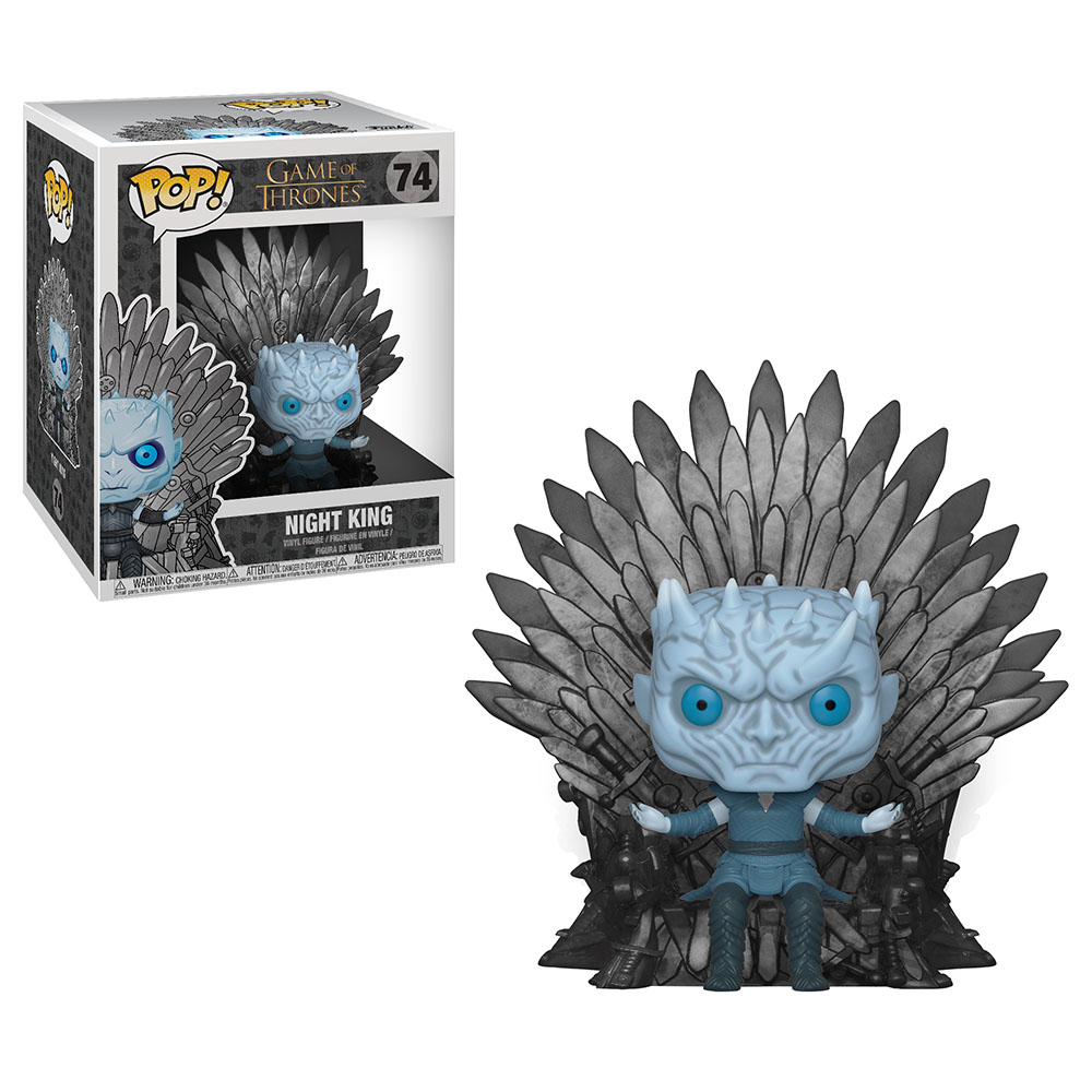 Pop deluxe game of thrones s10 night king on iron throne