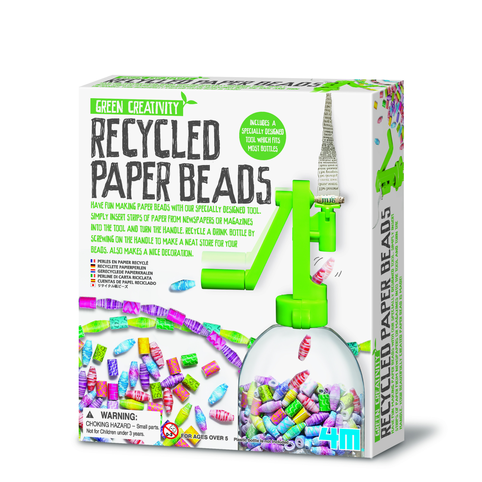 Kit creativ - margele din hartie reciclata, green creativity image6
