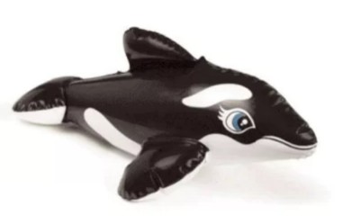 Jucarie gonflabila pentru piscina sau cada, intex 58590, delfin neagru, 30 cm