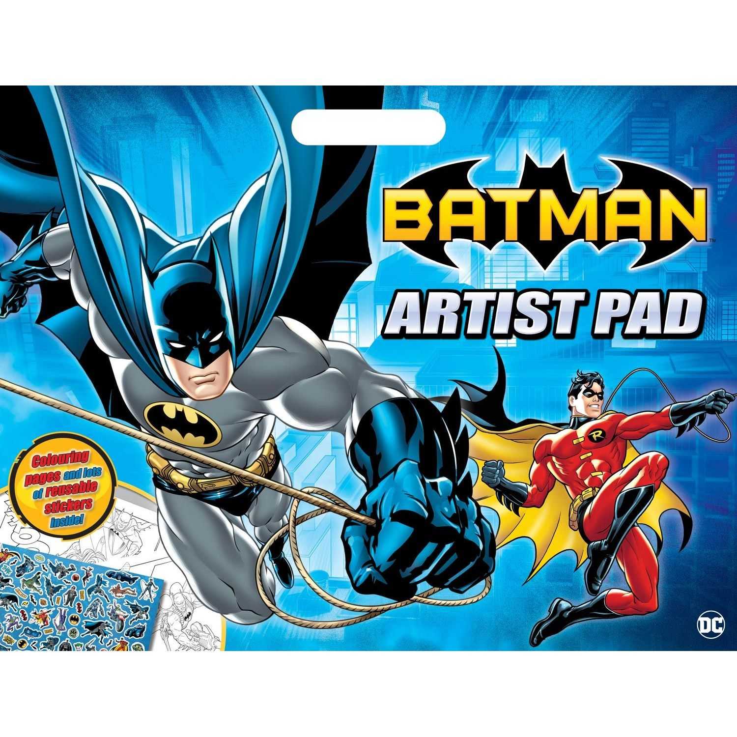 Bloc de colorat Batman Artist Pad cu stickere Alligator AB3443BTAR Carti Copii imagine 2022