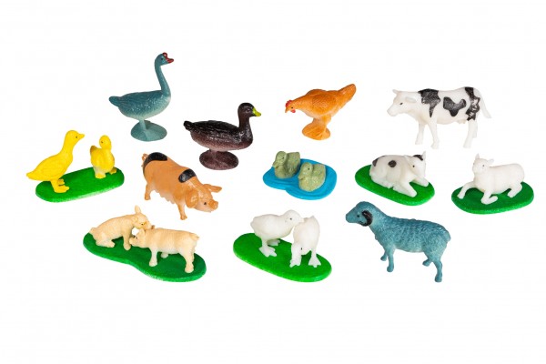 Set 12 figurine animale domestice Globo Wtoy din plastic