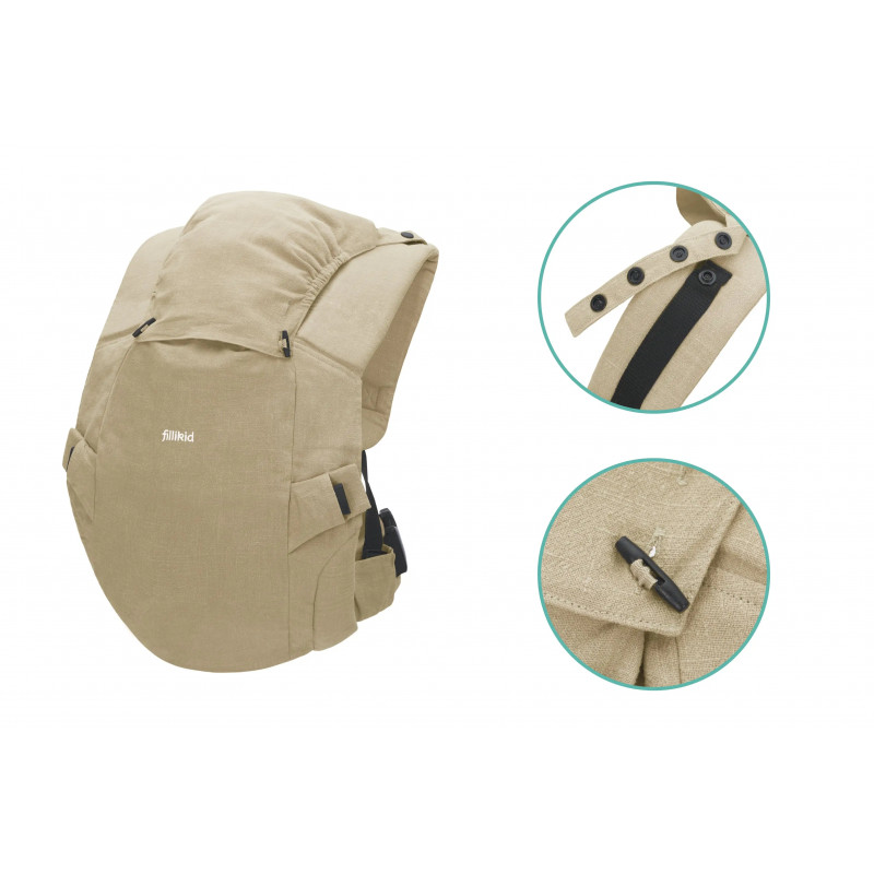 Marsupiu Natural RA 3.5-20 kg, beige Fillikid