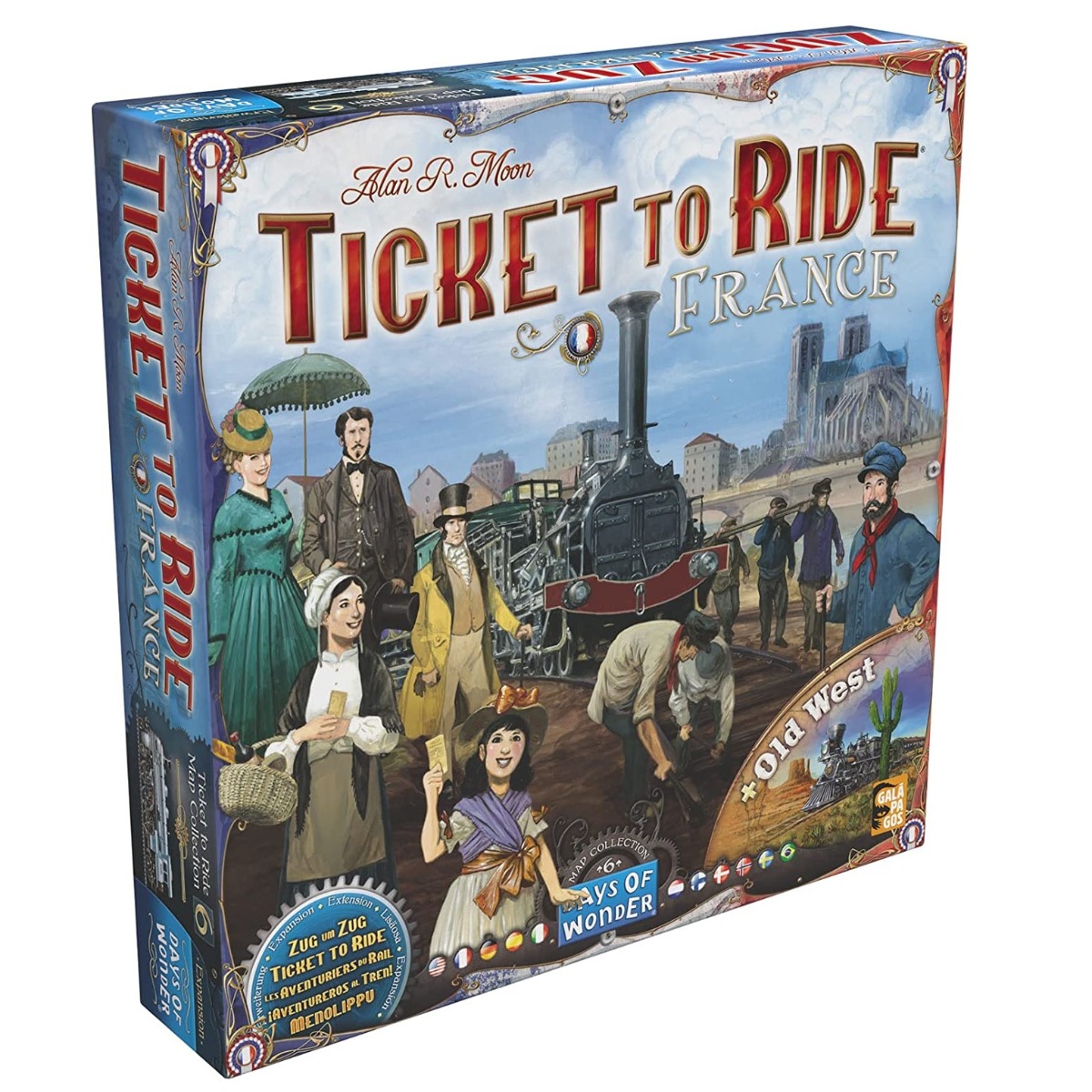 Extensieticket to ride map collection france & old west, limba engleza