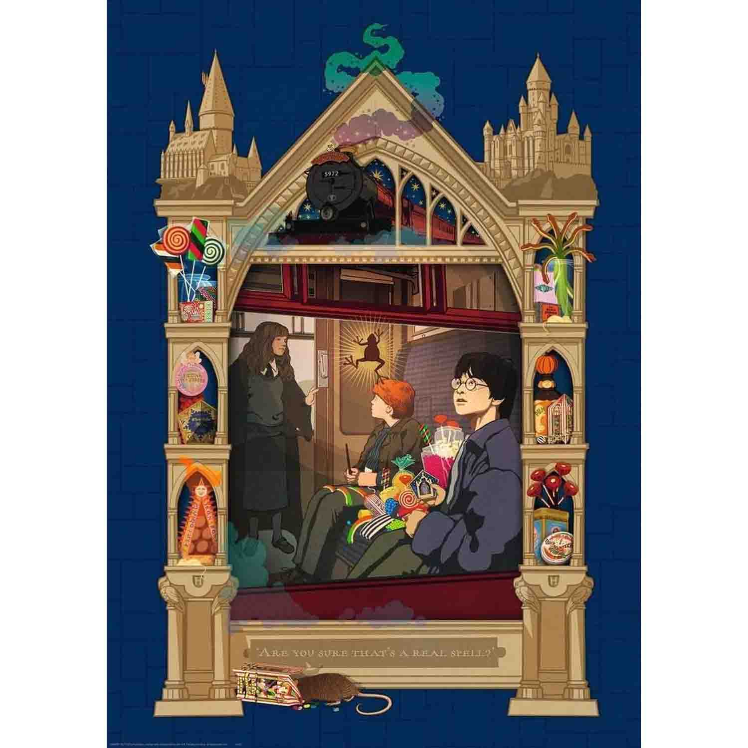 Puzzle harry potter catre hogwarts, 100 piese
