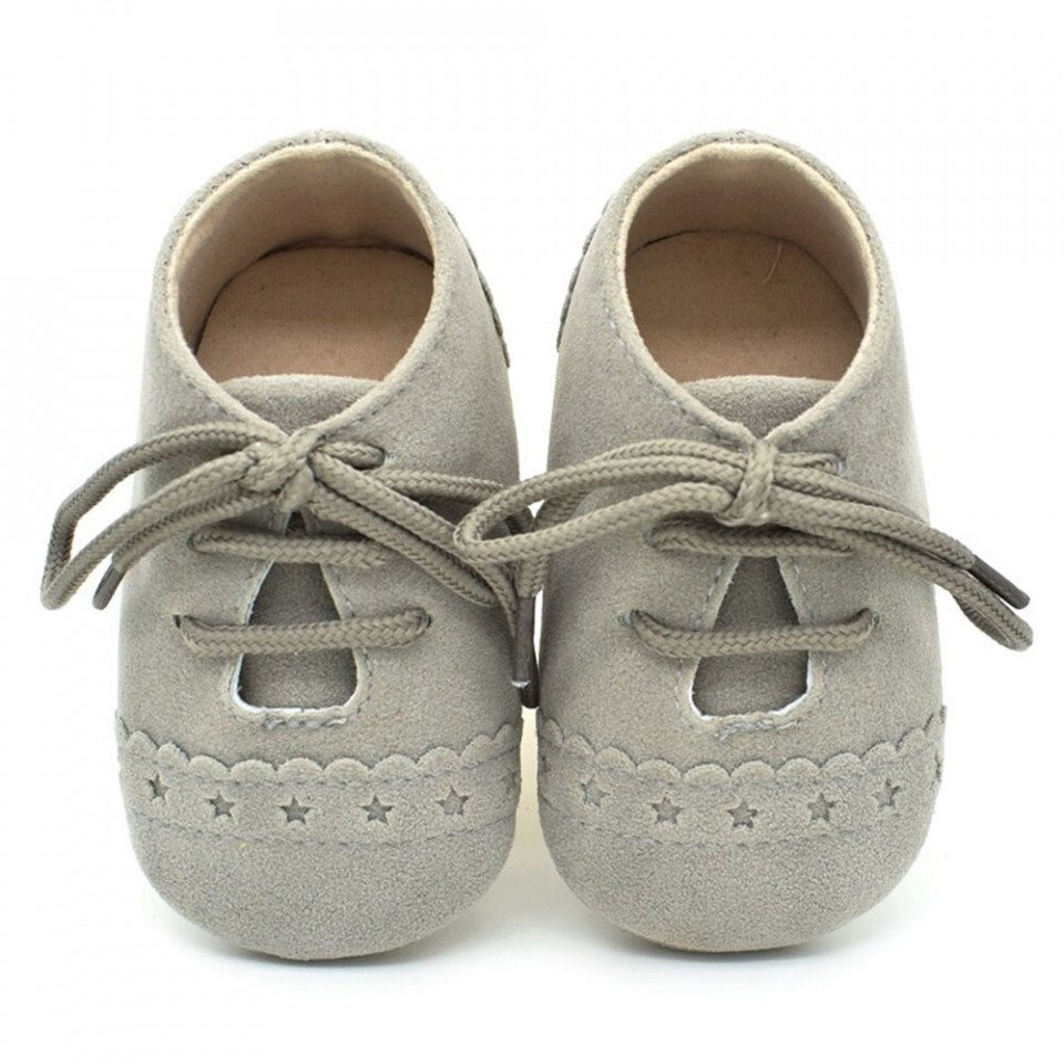 Pantofiori eleganti bebelusi (culoare: gri, marime: 6-12 luni)