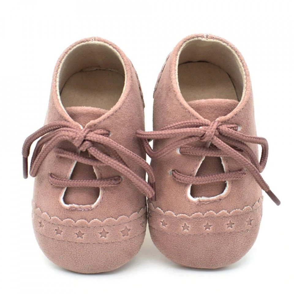 Pantofiori eleganti bebelusi (culoare: roz, marime: 0-6 luni)