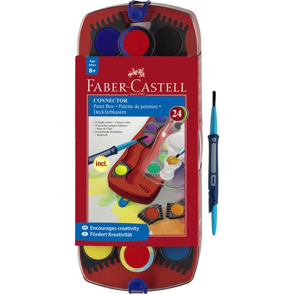 Acuarele Connector Faber-castell 24 Culori / Cutie Plastic imagine